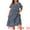 Dark Blue, variant on DARING DIVA Plus Size Tiered Polka Dots Midi Short Sleeve Babydoll Dress 1X Dark Blue