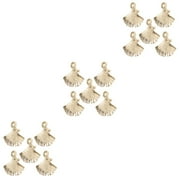 15 Pcs Maple Ginkgo DIY Necklace Pendant Jewlery Beads Metal