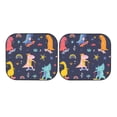 thumbnail image 7 of Gaeub Cartoon Dinosaur Scooter Sport Blue Print 2-Piece Windshield Sun Shade,Foldable Car Front Window Sunshade,for Most Cars SUV Truck,Heat Blocker Visor Protector-Small, 7 of 7