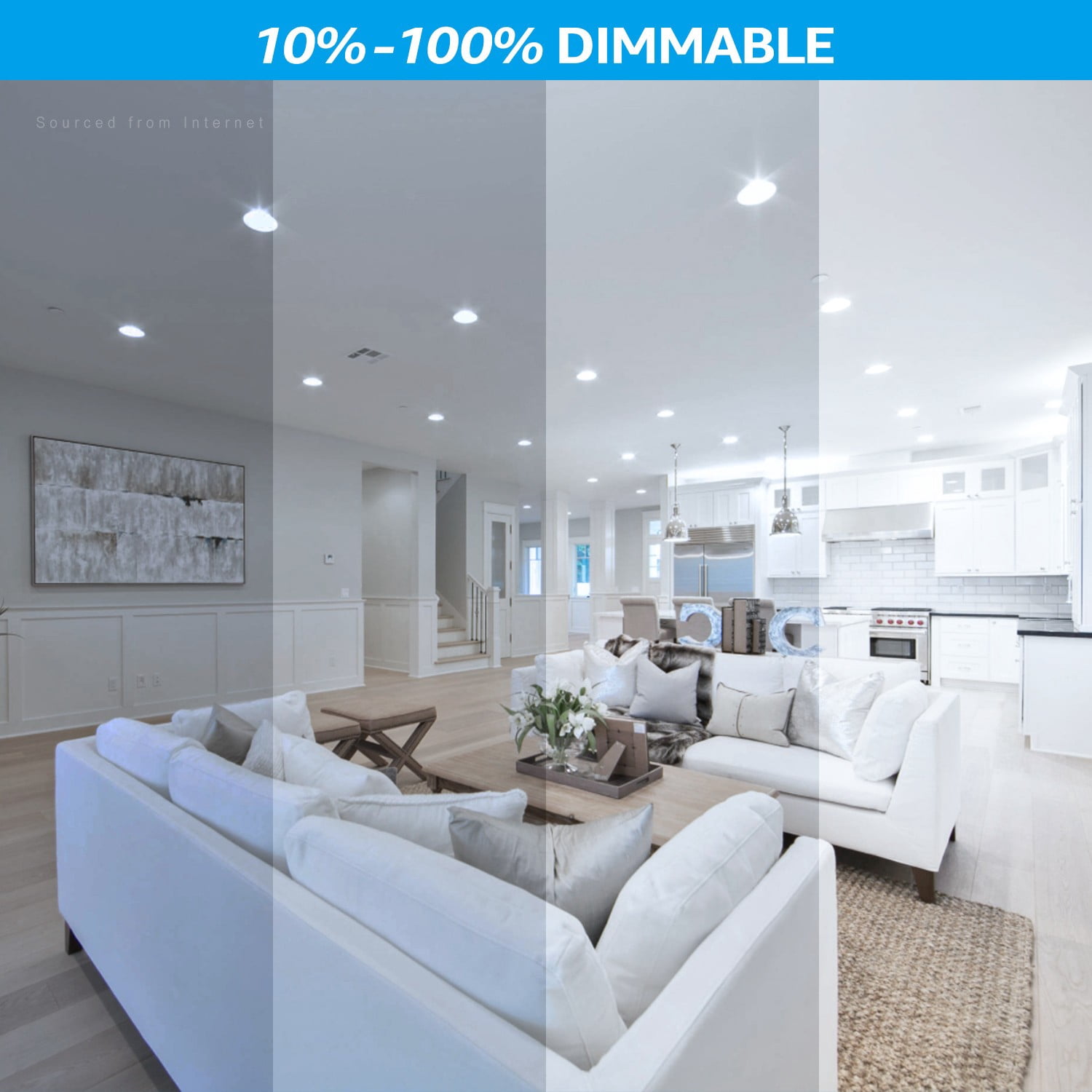 12 Pack 15W PAR38 Dimmable LED Spotlight Bulb, 120W Eqv., 1250lm, UL & Energy Star Listed, 5000K Daylight, E26 Standard Base, for 6 Inch Recessed Can Trim