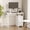 White, variant on Zenira 35 inch Computer Desk with Monitor Riser and Side Drawer, Writing Desk for Home Office, Grey Oak