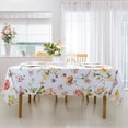 thumbnail image 2 of Flowers Tablecloth Waterproof Spring Summer Watercolor Floral Birds Tablecloth Rectangle Indoor Outdoor Table Cloth Stain Resistant Table Covers for Kitchen Picnic Party 60"x84", 2 of 5