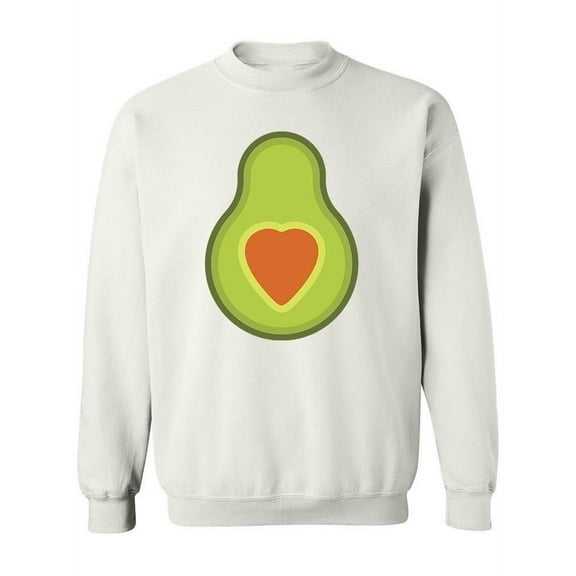Avocado With Heart Shape Seed Sweatshirt Women -Image by Shutterstock, Female Small