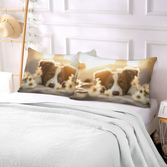 Pillow Case Plush Pillow Sun Dog Case standard size/King size/Queen size Bed Pillow Pillowcases