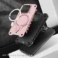 thumbnail image 4 of for iPhone 16 Pro Max Strong Magnetic Case, Compatible with Wireless Charging, [Shockproof Military Grade Drop Protection] Rugged Hard Phone Cover Case for iPhone 16 Pro Max, Rosegold, 4 of 7
