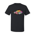 thumbnail image 2 of Wild Bobby, Colorful Neon Nemo Clownfish, Animal Lover, Men Graphic Tees, Black, Small, 2 of 3