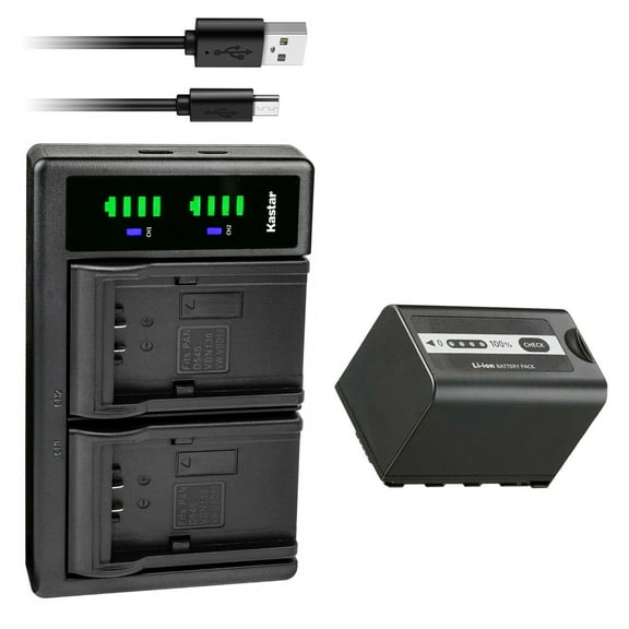 Kastar 1-Pack Battery and LTD2 USB Charger Replacement for Panasonic AG-VBR59 AGVBR59, AG-VBR89 AG-VBR89G, AG-VBR118 AG-VBR118G, VW-VBD29, VW-VBD58 VW-VBD58E-K VW-VBD58PPK, VW-VBD78, VW-VBD98 Battery
