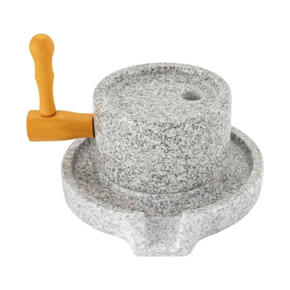 Natural Granite Stone Mill Grinder Manual Millstone Smal Kitchen Grinding Tools with Filter Bag