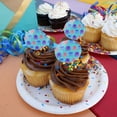 thumbnail image 4 of Cute Jellyfish Octopus Squid Tentacles Pattern Cupcake Picks Toppers Decoration Set of 6, 4 of 6