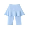 thumbnail image 3 of URMAGIC Little Girls' Casual Capri Leggings with Ruffle Skirt Pants for Toddler & Kids 3-11 Years, 3 of 15