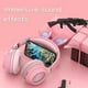 thumbnail image 4 of Auriculares inalámbricos con micrófono, bonitos conejos, niñas, Rgb, Led, estéreo, música, Bluetooth, auriculares para juegos de teléfono para niños, Gamer, 4 of 5