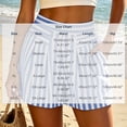 thumbnail image 3 of Binmer Women's Striped High Waist Shorts with Pockets,Casual Loose Fit Summer Beach Vacation Shorts Blue,Women's Plus L, 3 of 8