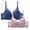 Blue, variant on Wireless Bra for Women, Leopard Print Front Closure Bralette, 2-Pack with Side Support for Full Coverage and Comfort