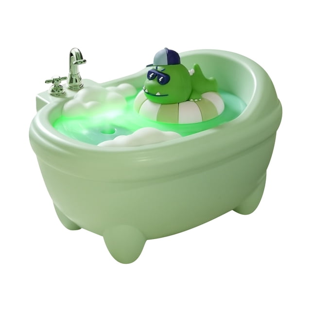 Cute Pet Bathtub Humidifier, Mini Desktop Humidifier with Silent Spray & Color Changing Lights, Multi-function Aromatherapy & Hydration for Bedroom, Office, Travel, and Kids
