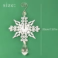 thumbnail image 3 of 12PC Christmas Snowflake Drop Ornament Icicle Christmas Hanging Snowflake Decoration Hanging Snowflakes, 7.9 Inch 2-in-1 Flat and 3D, 3 of 8