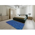 thumbnail image 4 of Ahgly Company Indoor Square Patterned Dodger Blue Novelty Area Rugs, 5' Square, 4 of 6