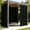 Black, variant on Solid Color Waterproof Outdoor Curtain Single Panel 78.74x70.86in - EVA Patio Pergola Privacy Screen With Plastic Rings Wind Rain Sun Protection Fabric For Balcony Deck Porch