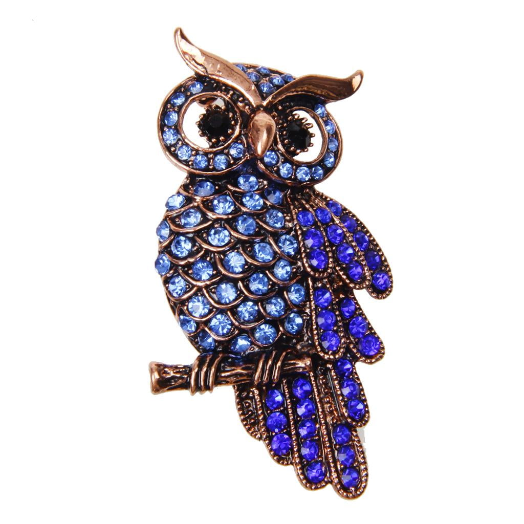 Cute Owl Brooch For Women - Rhinestone Animal Jewelry Pin For Scarves & Hats - View #9