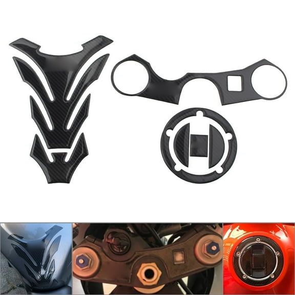 ZS Motorcycle 3D Decal Gas Tank Pad Stickers Carbon Fiber Protector For GSXR 1000 750 600