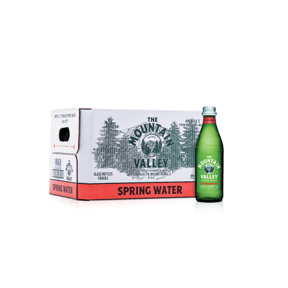 Mountain Valley Glass Spring Water 333ML 11.3 FL OZ 12 Packed in a Voodoux Sales Package