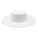 thumbnail image 1 of Minnieouse Sombrero de fieltro negro de moda para mujer, gorra Derby plana de ala ancha para iglesia, sombrero de copa suave de ajuste Universal, Sombreros Blanco, 1 of 6