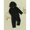 thumbnail image 3 of GXFC Little Boys Fall Outfits Set Clothes 1T 2T 3T 4T 5T Kids Boys Long Sleeve Button Hooded Jacket and Elastic Waistband Sweatpants 2 Piece Casual Autumn Clothing for Children Boys, 3 of 9