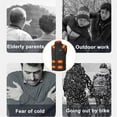 thumbnail image 3 of Vxdvou Heated Waistcoat for Men Women, USB Powered Heated Winter Jacket with 3 Heat Settings, Unisex Adjustable Size Outdoor Heated Vest, Black/Red, Winter Clothing for Outdoors & Sports, 3 of 8