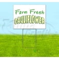 thumbnail image 1 of Farm Fresh Cauliflower (18" x 24") Yard Sign, Includes Metal Step Stake, 1 of 6