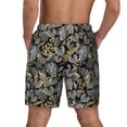 thumbnail image 4 of Uemuo Rose Flowers Pattern Mens Swim Trunks Quick Dry Board Shorts with Mesh Lining, Stretch Beach Shorts Quick Dry No-Chafing Board Shorts-Small, 4 of 9
