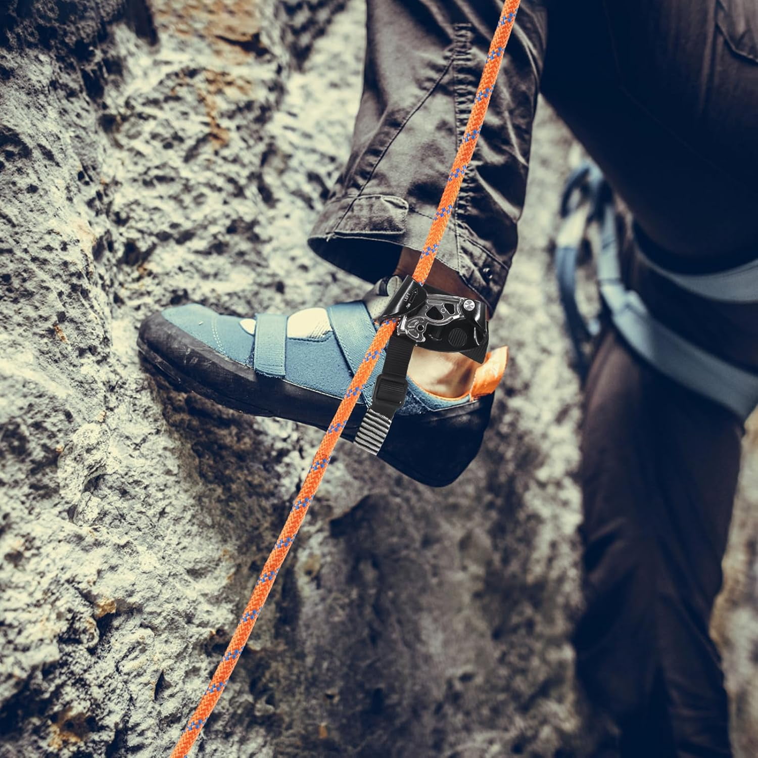 Foot Ascender Riser Climbing Mountaineering Equipment Rope Climbing Device for Rock Climbing Tree Arborist