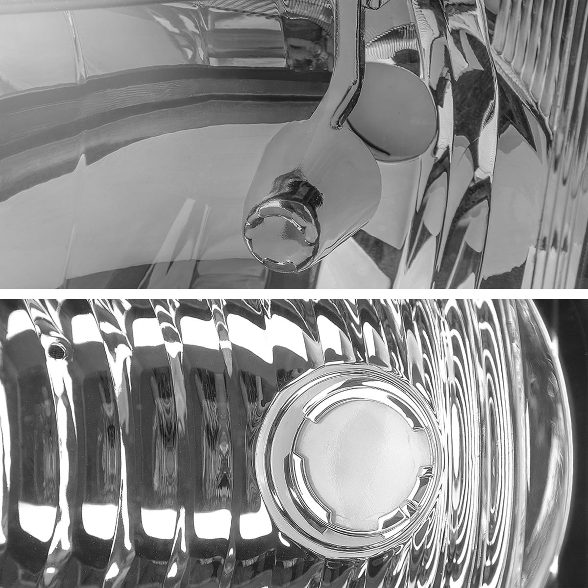 RVNI For 03-06 Chevy Silverado Avalanche Pickup Black Clear Headlight +Bumper Lamps