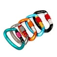 thumbnail image 2 of 25KN Professional Climbing Carabiner Screw Locking Gate Carabiner Heavy Duty D-shape Climbing Buckle D-ring Carabiner Lightweight Hammock Locking Clip for Climbing Rappelling Canyoning Hammo, 2 of 7