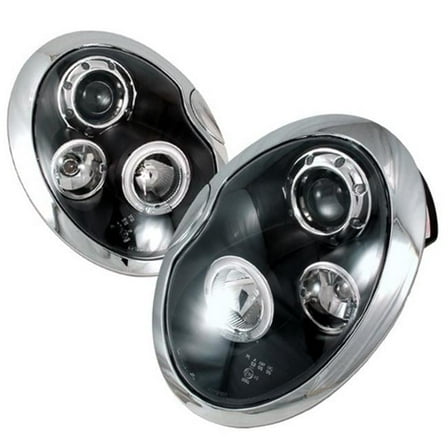 Spec-D Tuning  Halo LED Projector Headlight for 02 to 05 Mini Cooper - Black - 10 x 19 x 22 in.