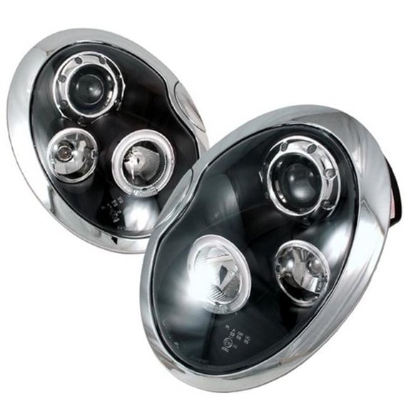 Spec-D Tuning  Halo LED Projector Headlight for 02 to 05 Mini Cooper - Black - 10 x 19 x 22 in.