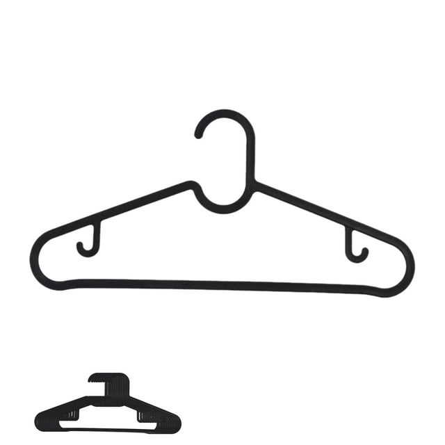 Bwiyojiz 15.15x7.28x1.5" Clothes Racks 10pcs Drying Non-Tracking Non-Slip Multifunctional Hanging Home Storage & Organization, Plastic, Black, Gifts for Family