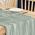 thumbnail image 4 of LSLJS Table Runner Cheesecloth 18x18" Rustic Boho Cheese Cloth Table Runner for Wedding Baby Shower Bridal Shower Sheer Gauze Centerpiece Home Decorations, 4 of 5