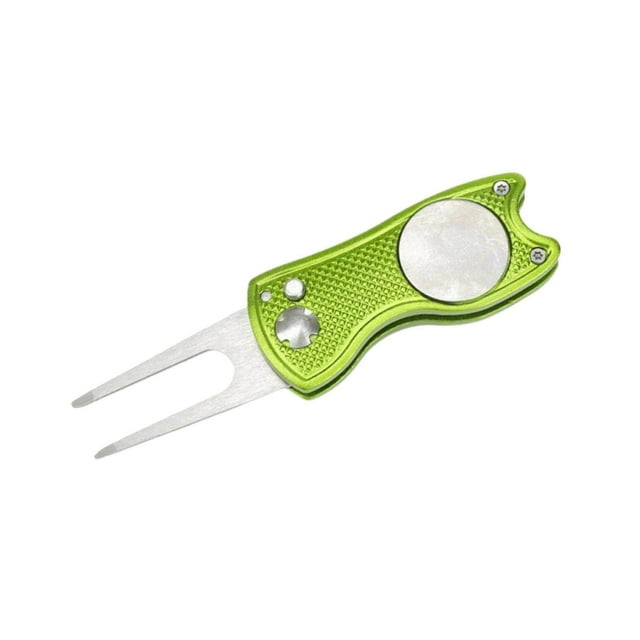 ziyahi Golf Pitch Divot Repair Switchblade Ball Marker Groove Cleaner Light Green