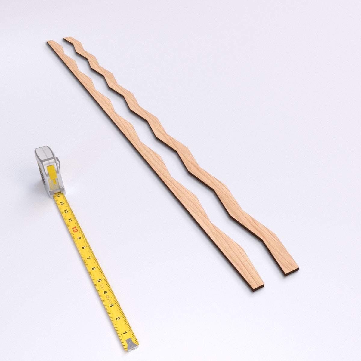 Ekena Millwork 47"H x 1/4"T Eastport Adjustable Wood Decorative Slat Wall Panel Kit, Hickory (contains 43 Slats + 1 Straight Edge Starter Slat)