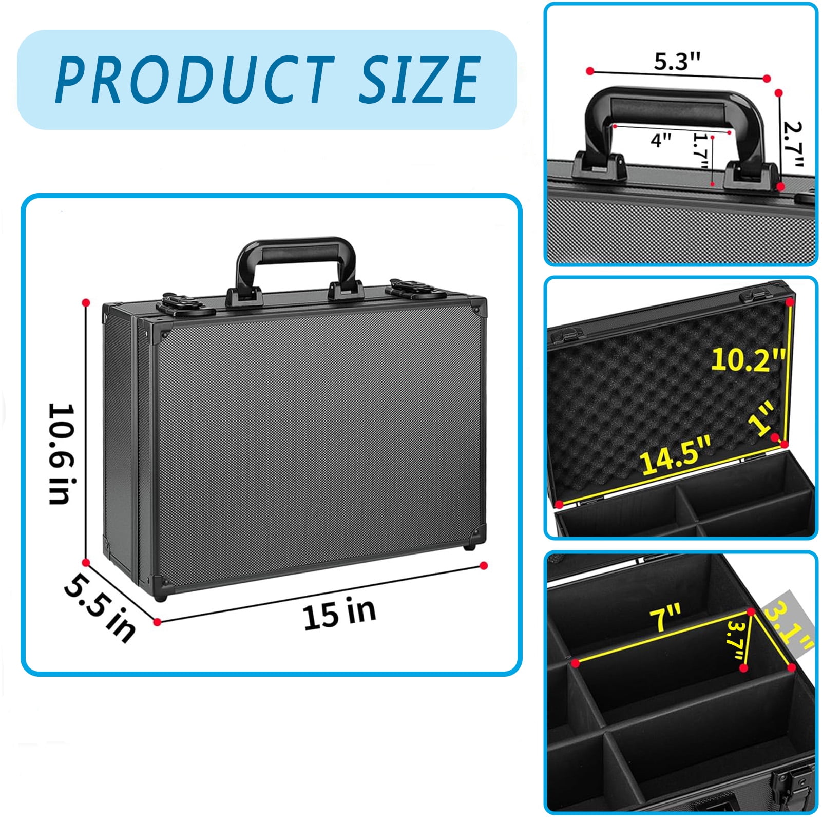 KiddiTouch Toploader Storage Box for 3" x 4" 35pt Rigid Card, Top Loader Card Storage Hard Case, Sports Card Storage Boxes for Trading Cards, Top Loaders Holder (Holds 600+ Toploaders)