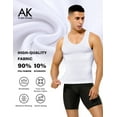 thumbnail image 3 of 2 Pack Mens Compression Shirt Slimming Body Shaper Gynecomastia Tummy Control Workout Tank Top Undershirt, 3 of 8