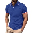 thumbnail image 1 of Jgppe Men's Casual T-Shirts Classic Solid Color Short Sleeve Collared Button Golf Shirts Quick Dry Summer Tops, 1 of 5