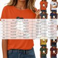 thumbnail image 4 of NOLDARES Halloween Shirts for Women Pumpkin Cat Graphic Tees Fall Crewneck Short Sleeve Costumes Autumn Party Graphic T-Shirt(Navy,XXL), 4 of 7