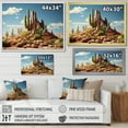 thumbnail image 4 of Designart "Desert Cactus Landscape in Nevada Green and Blue Hues" Floral Framed Wall Art - Modern Farmhouse Green Cactus Entryway Framed Wall Art, 4 of 6