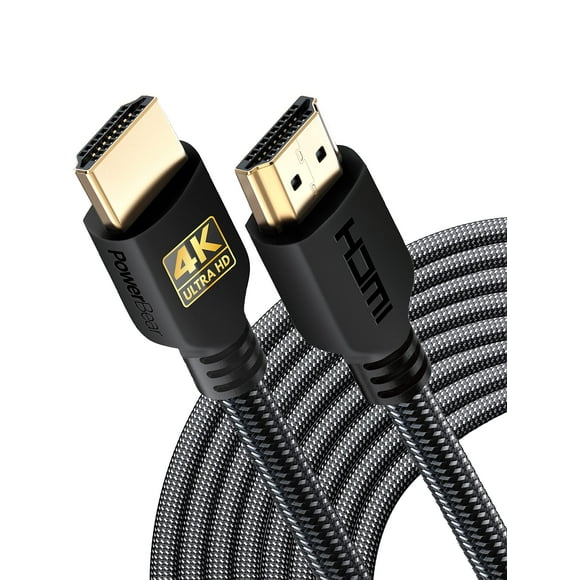 Cable HDMI PowerBear 4K de 30 pies de alta velocidad con conectores dorados