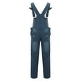 thumbnail image 6 of QHFBli Mens Denim Bib Overalls Slim Fit Stretchy Fashion Jean Jumpsuit with Pockets, 6 of 9