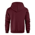 thumbnail image 6 of Men's Half Zip Hoodies Coat Long Sleeve Hooded Sweatshirts Coats Athletic Jacket with Pockets & Drawstring Fall Winter Sweatshirt Fashion Tops Basic Jacket Warm Pullover, 6 of 6