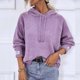 thumbnail image 2 of Sudadera para mujer Otoño Sudaderas Moda para mujer Color sólido Sudadera con capucha Suéter informal Top Odeerbi  ODB-5, 2 of 9