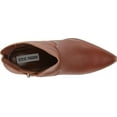 thumbnail image 5 of Steve Madden Cate Cognac Leather Block Heel Pointed Toe Pull On Fashion Boots (Cognac Leather, 7), 5 of 9