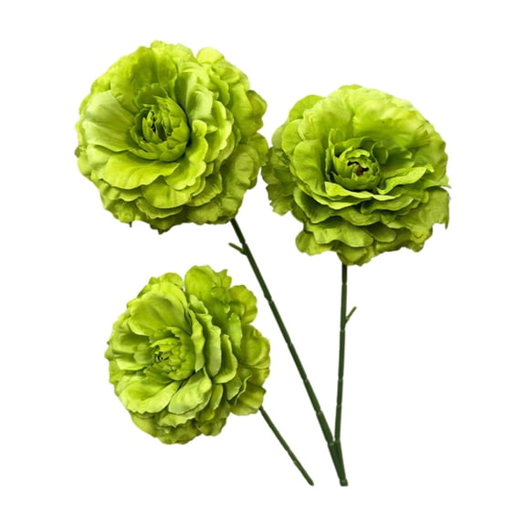 3 Heads Artificial Flowers 25" Silk Flowers Outdoors Floral Arrangements Table Centerpieces Wedding Party Home Spring Summer Decor 25"