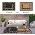 thumbnail image 2 of DEORAB 6'x9' Outdoor Rugs Waterproof Reversible Plastic Straw Patio Outside Carpet Camping RV Mat,Black & Brown, 2 of 6